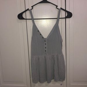 american eagle light blue button down tank top xs